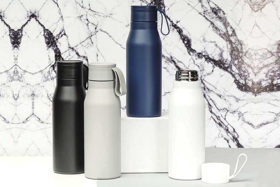 R-NEBRA - CHANGE Collection Recycled Stainless Steel Vacuum Bottle - Black