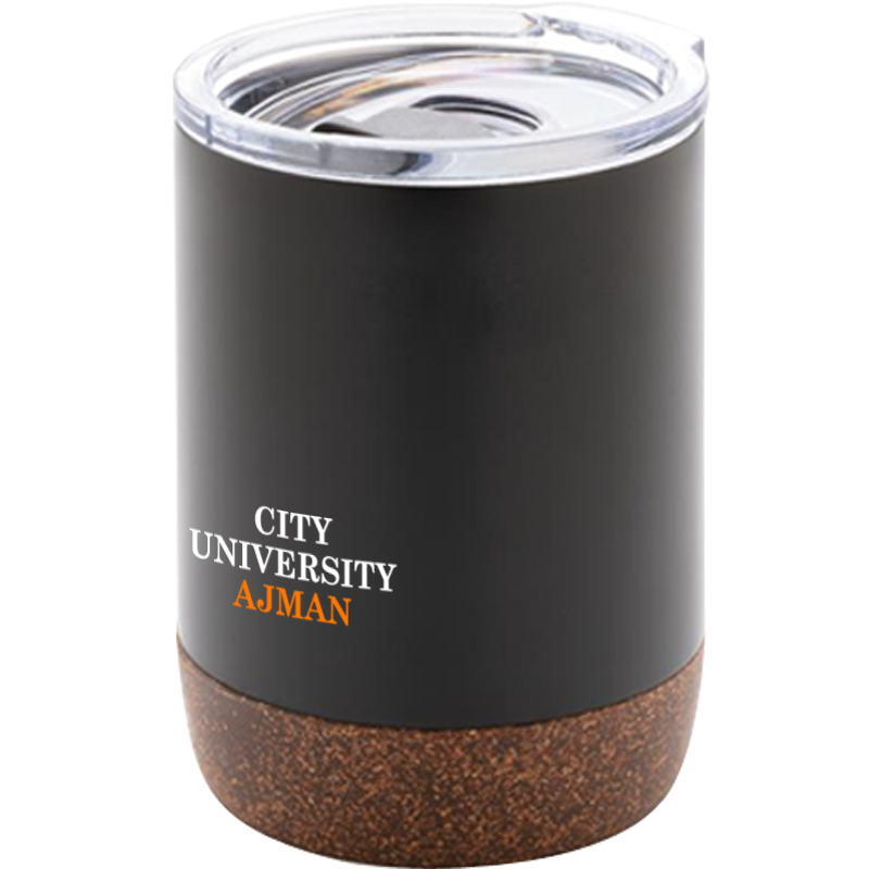 CU Stainless Steel Vacuum Mug with Cork Base - Black