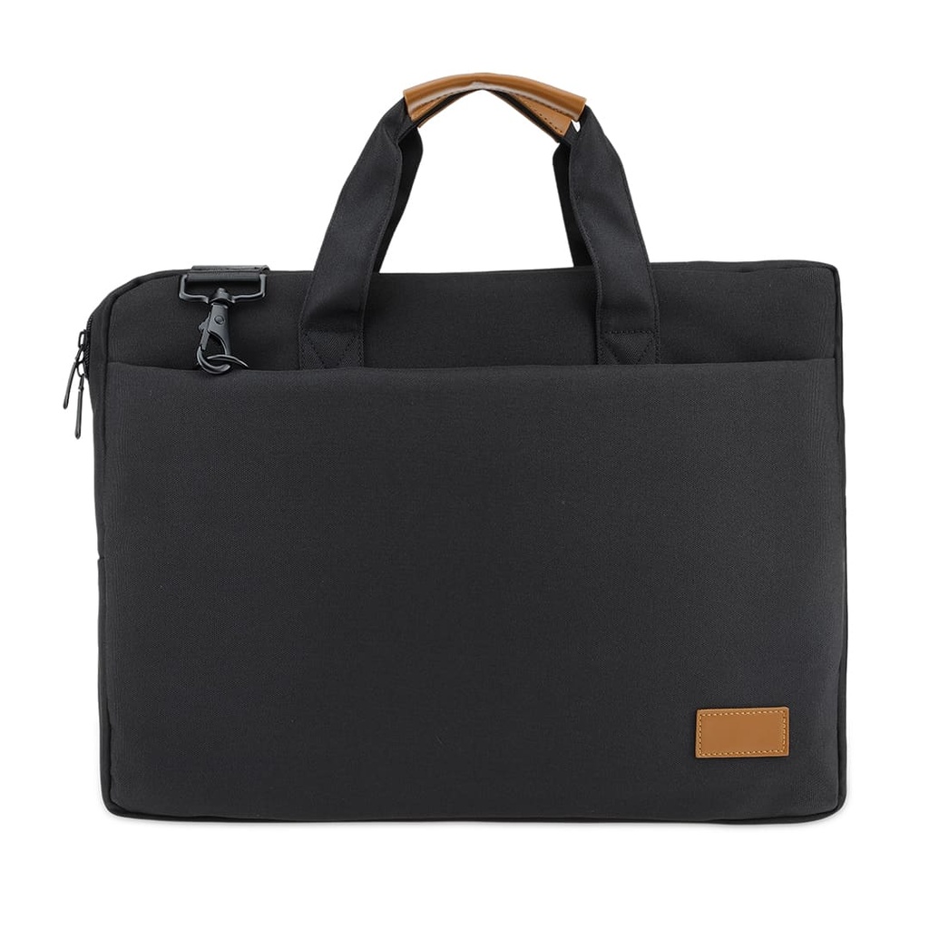 SLOTEN - Santhome® 15" Laptop Bag - Black/Tan