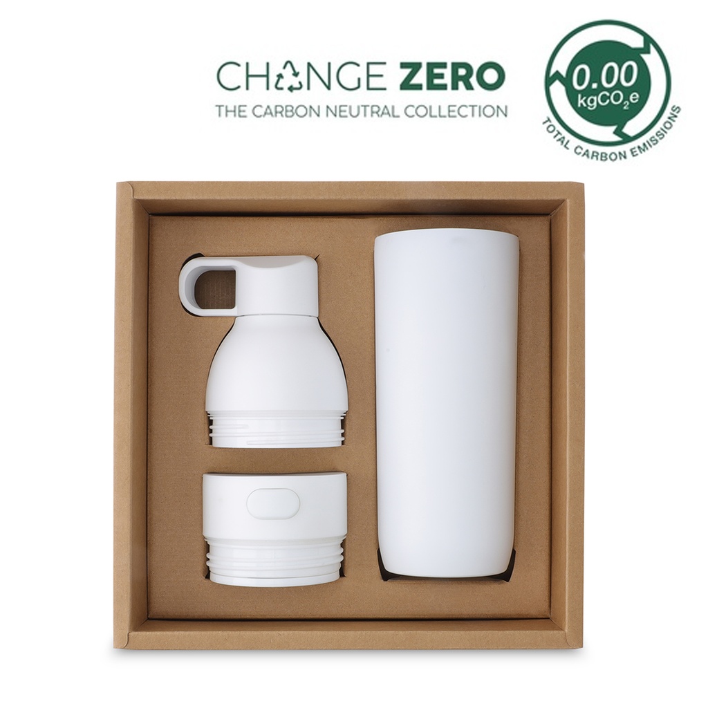 RUVO - CHANGE ZERO 2-in-1 Modular Hydration Gift Set - White