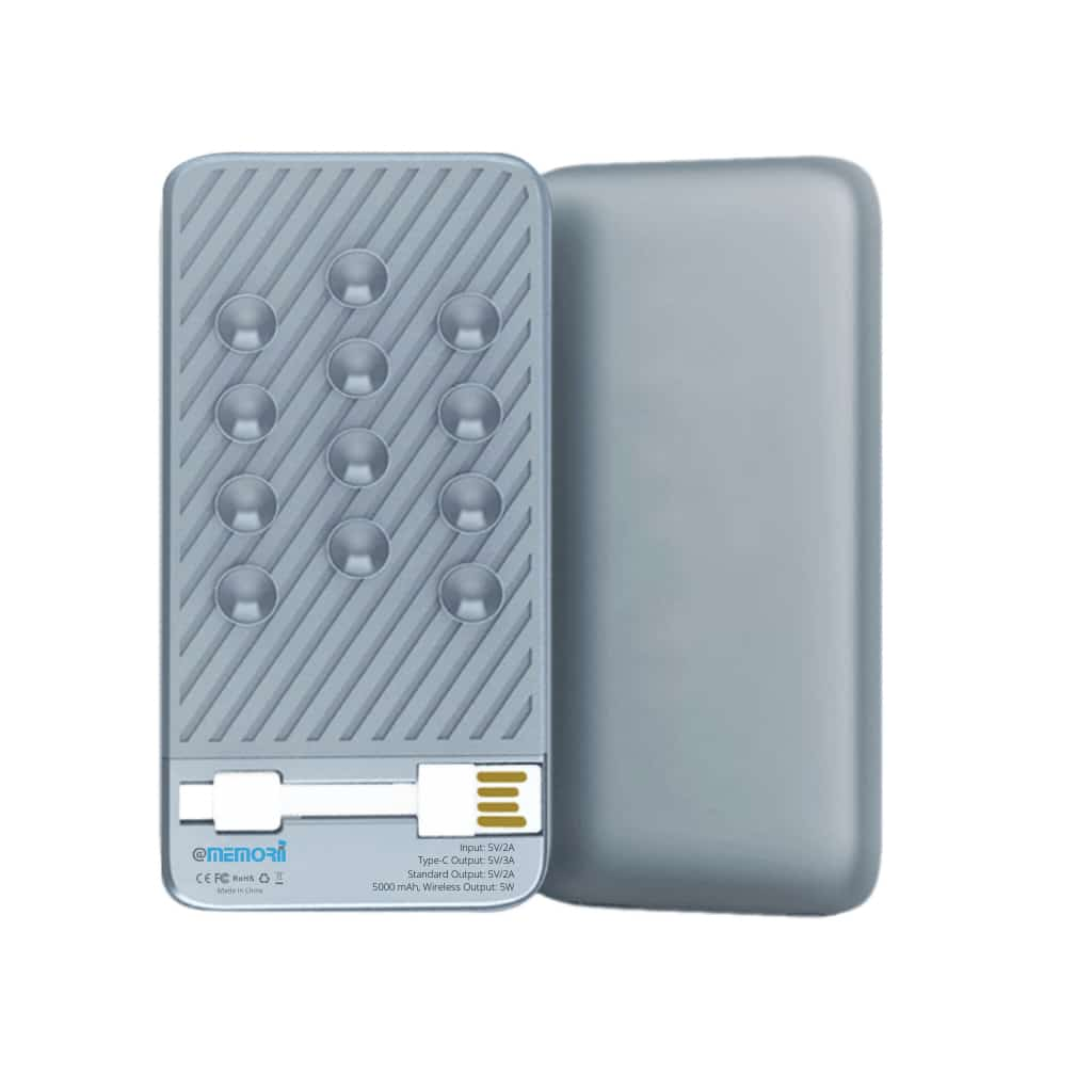 WARSAW - @memorii 5000 MAH Wireless Powerbank Silver