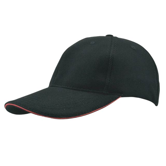 Hans Larsen Cotton Cap-Black/Red Sandwich