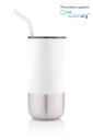 BORCULO - CHANGE Collection Insulated Tumbler with Reusable Straw - White